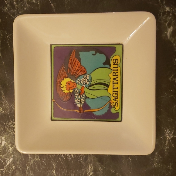 Sagittarius 5" Square Trinket / Candy / Jewelry Ceramic Dish - Picture 10 of 16